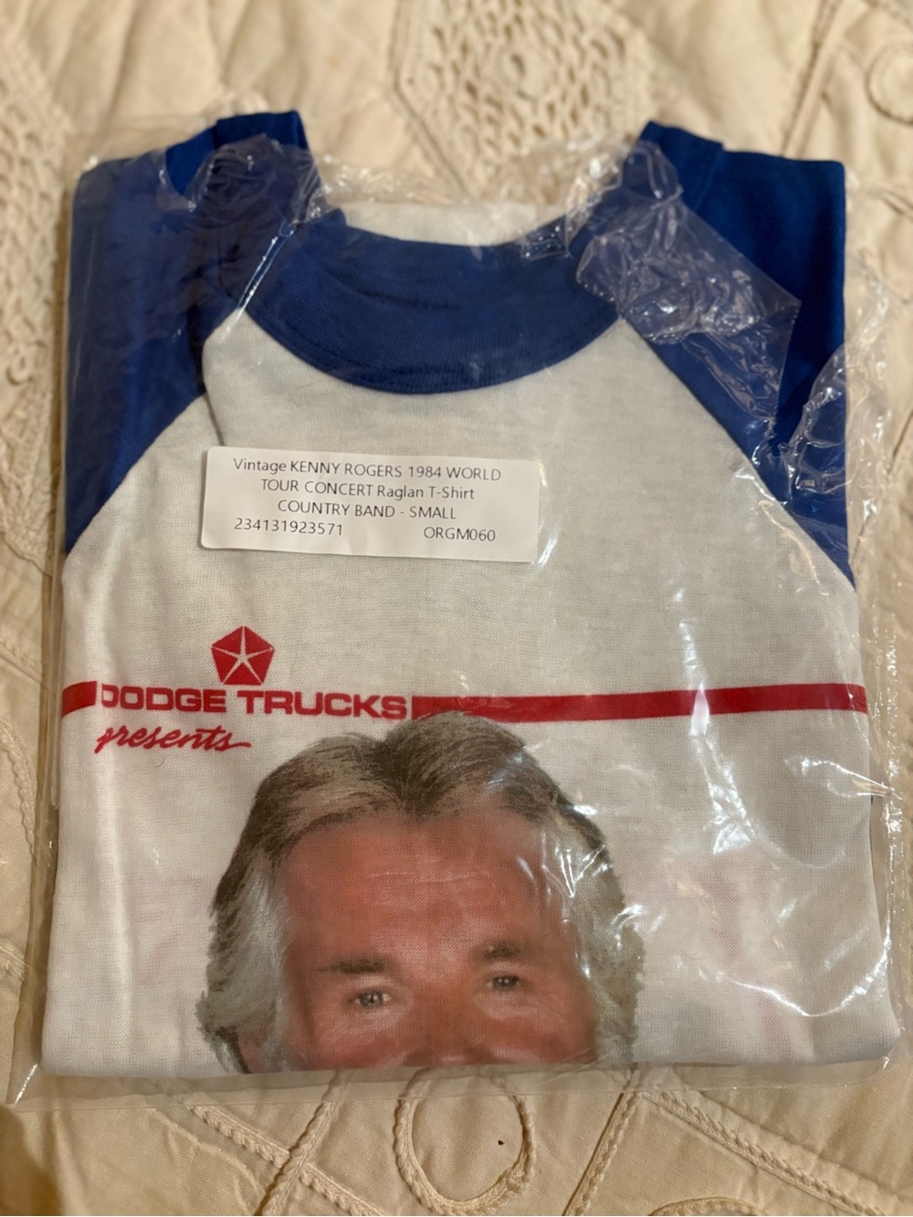 Vintage Raglan Graphic Tee - Vintage Kenny Rogers and Dodge Trucks